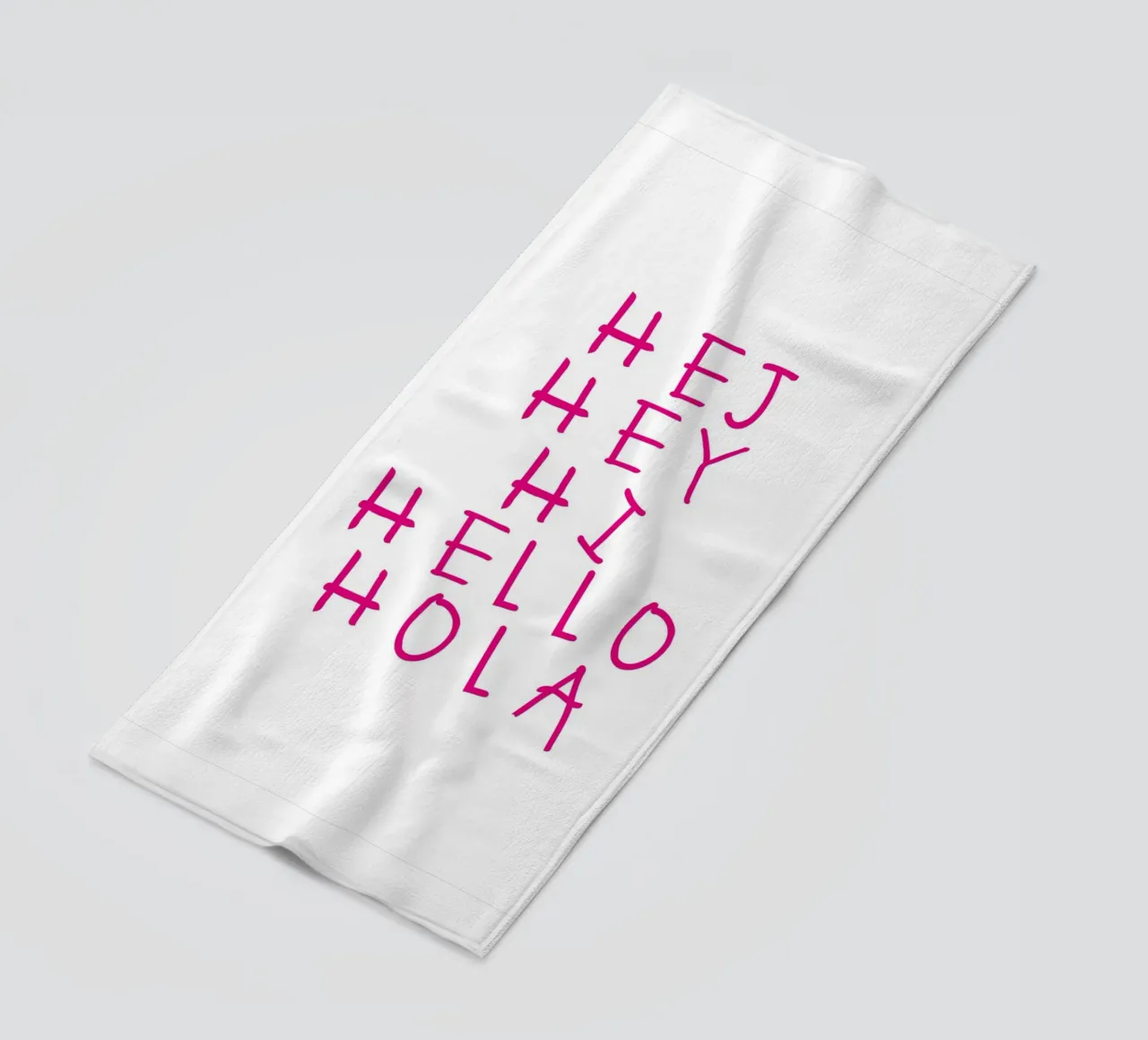 Hej Hey Hi Hello Typography telo mare da Attaboy Dsgn