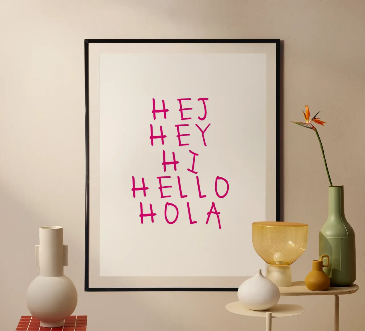 Hej Hey Hi Hello Typography carta hahnemühle da Attaboy Dsgn