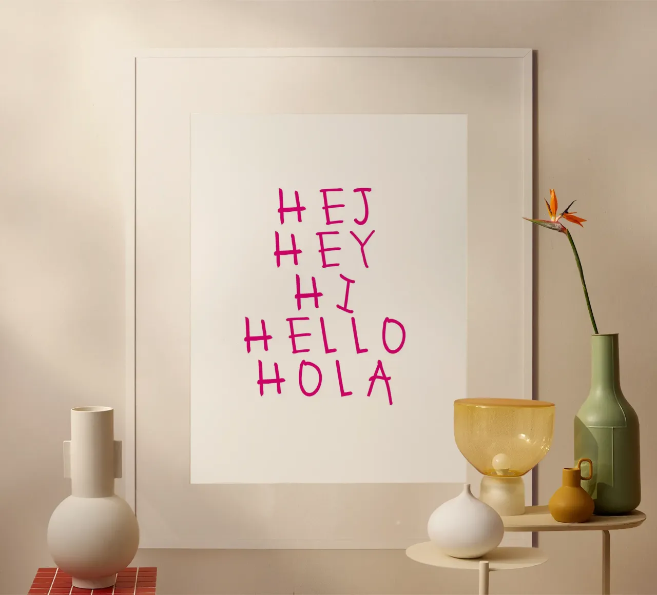 Hej Hey Hi Hello Typography carta hahnemühle da Attaboy Dsgn