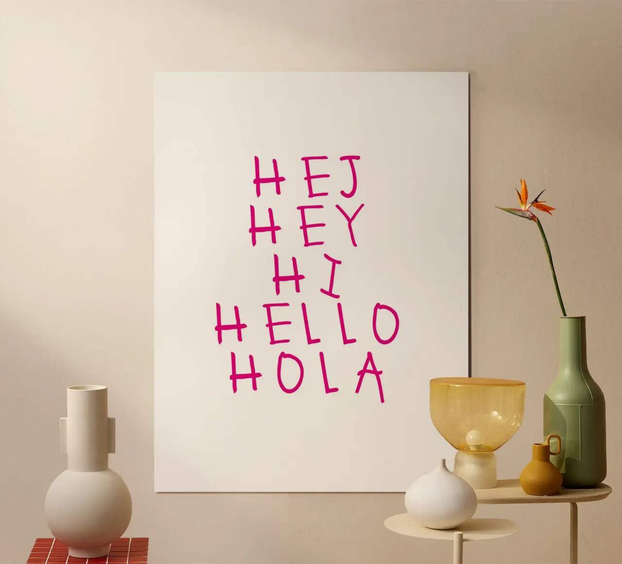 Hej Hey Hi Hello Typography carta hahnemühle da Attaboy Dsgn