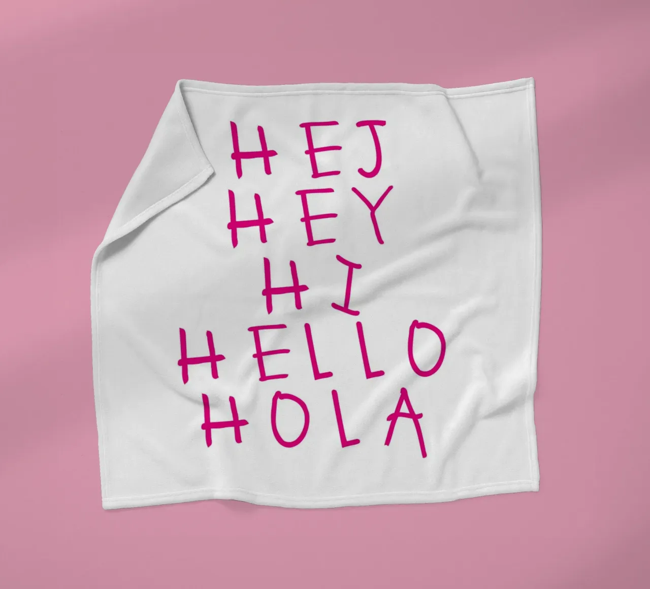 Hej Hey Hi Hello Typography coperta in pile da Attaboy Dsgn