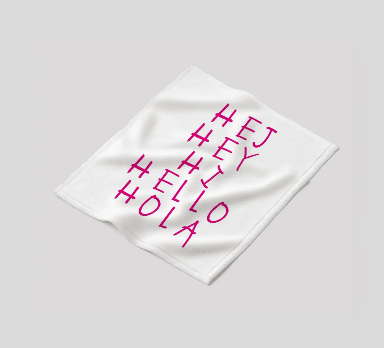 Hej Hey Hi Hello Typography coperta in pile da Attaboy Dsgn