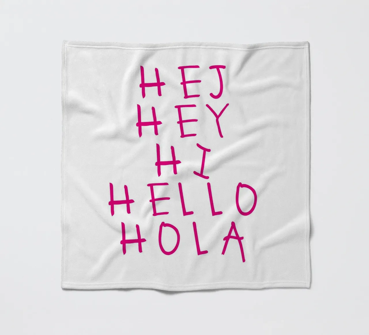 Hej Hey Hi Hello Typography coperta in pile da Attaboy Dsgn