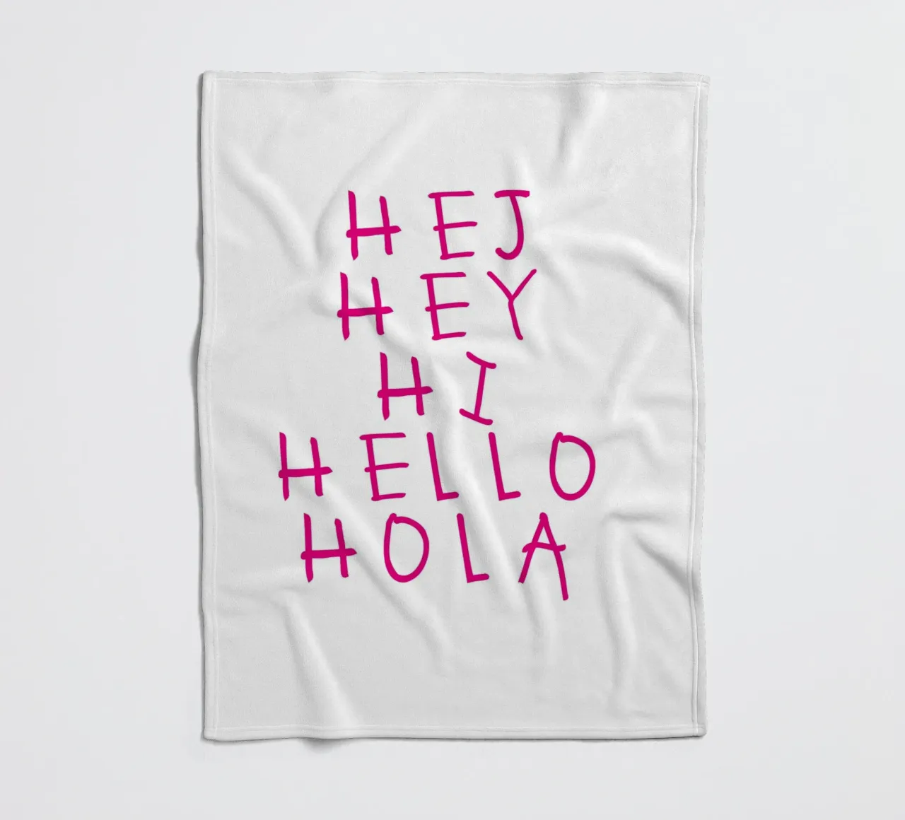 Hej Hey Hi Hello Typography coperta in pile da Attaboy Dsgn
