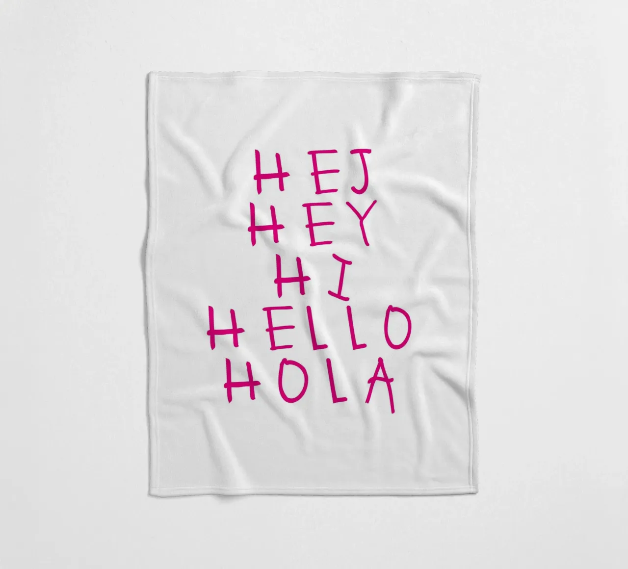 Hej Hey Hi Hello Typography coperta in pile da Attaboy Dsgn