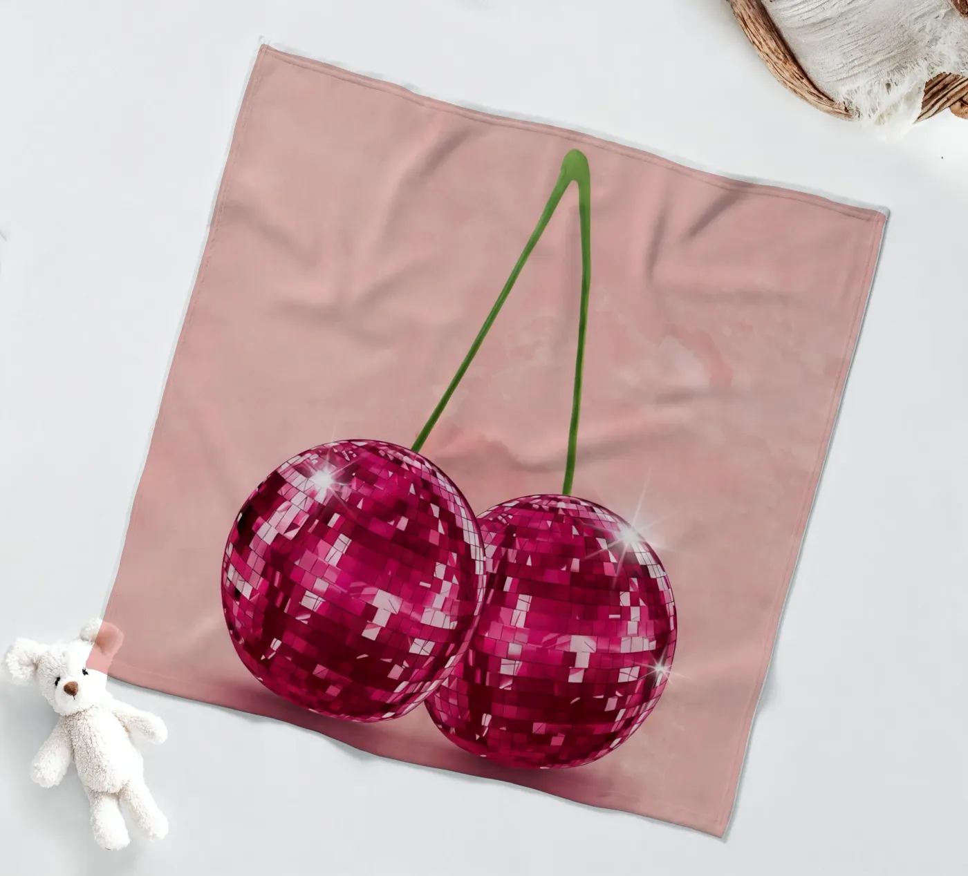 Disco Cherry Fleecedecke von Attaboy Dsgn