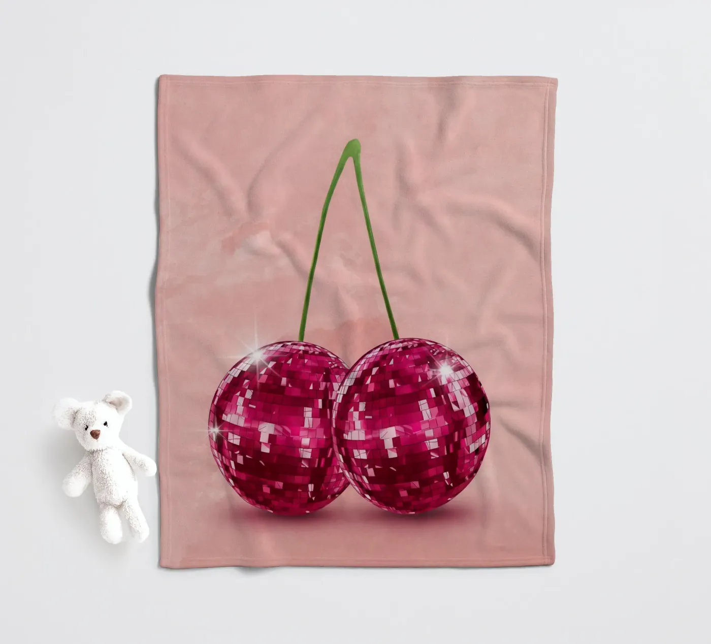 Disco Cherry Fleecedecke von Attaboy Dsgn
