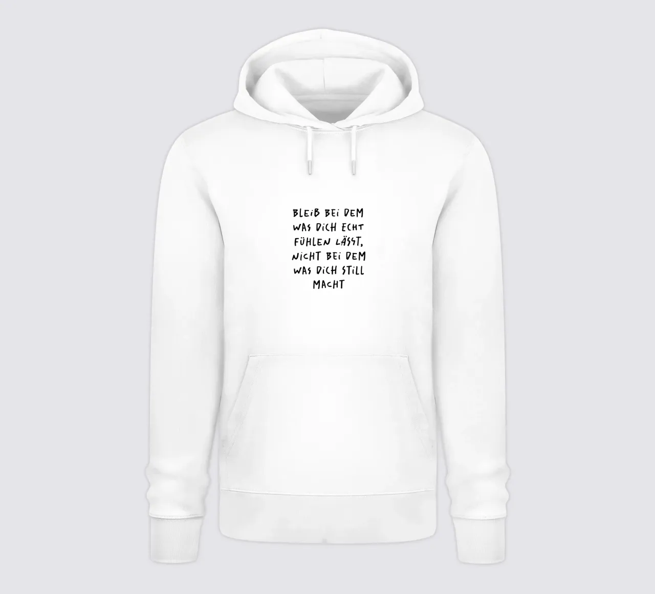 bleib bei dem was dich echt fühlen lässt.. felpa con cappuccio da FRICKE DESIGN