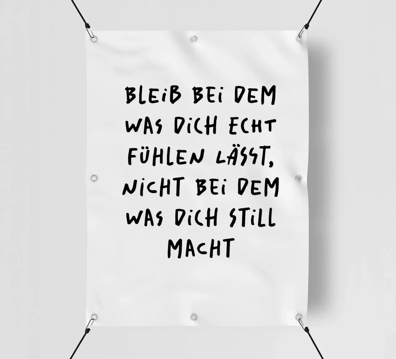 bleib bei dem was dich echt fühlen lässt.. telo in pvc da FRICKE DESIGN