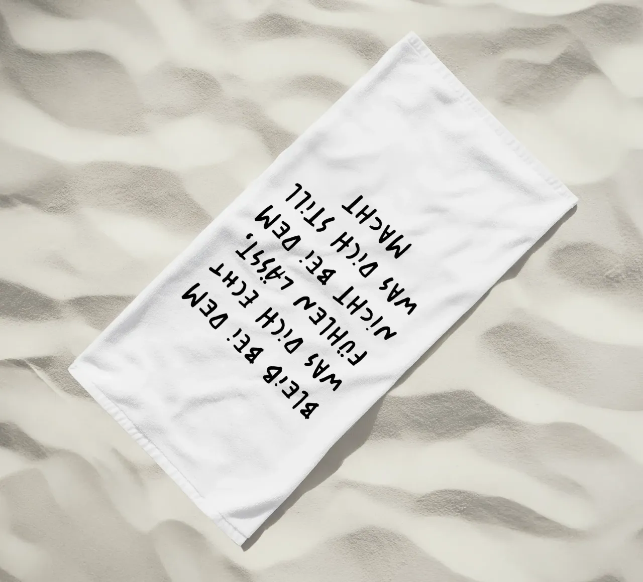 bleib bei dem was dich echt fühlen lässt.. telo mare da FRICKE DESIGN