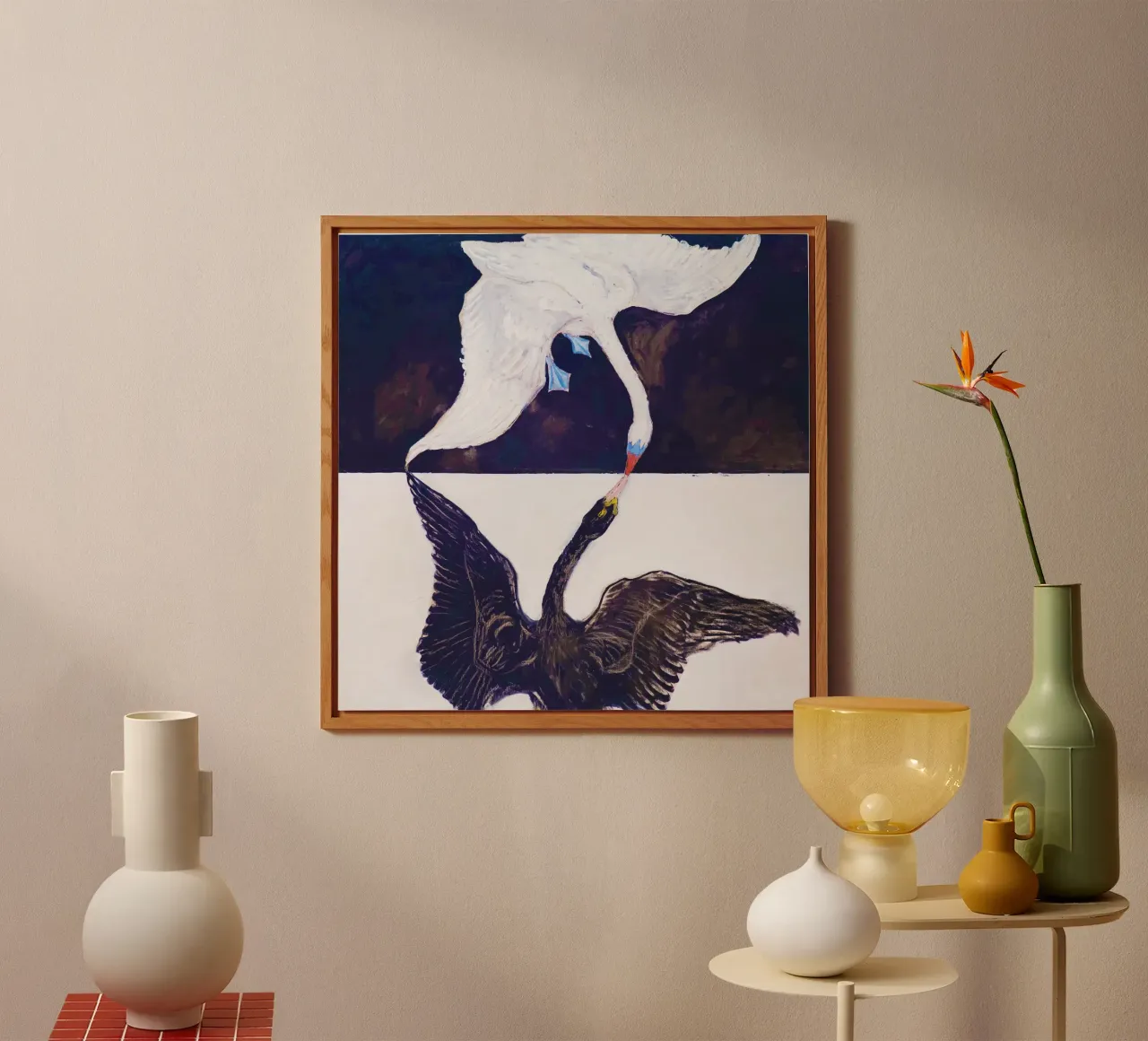 Hilma af Klint Gruppo IX-SUW, Il cigno, n. 1 (1915) alluminio dibond da Jolie Prints