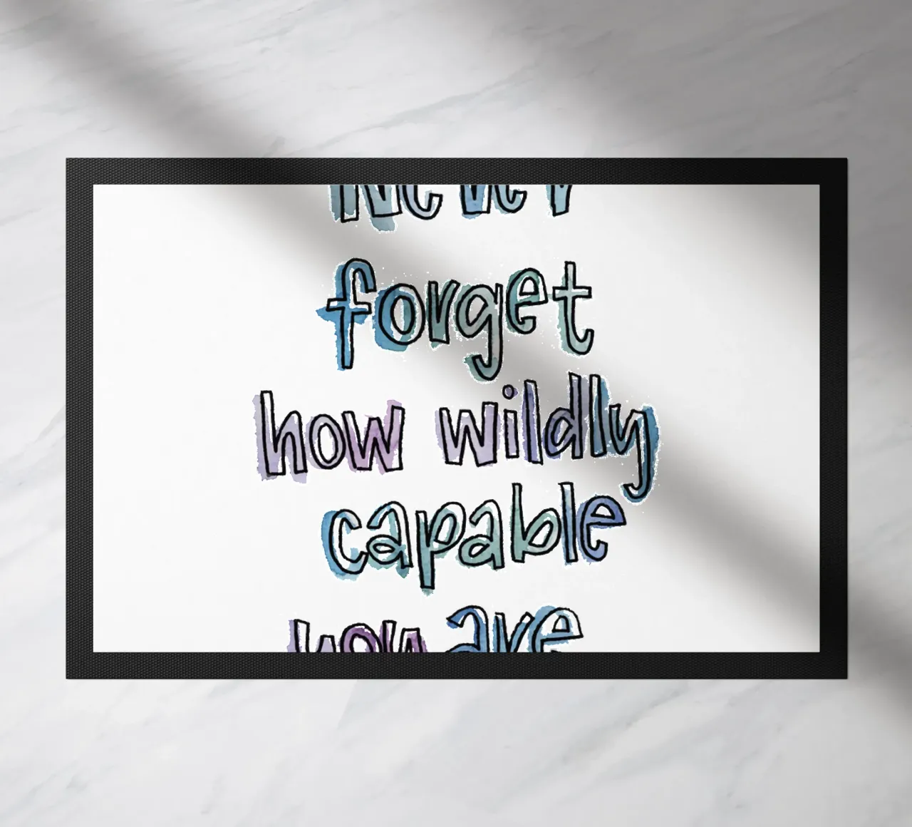 Wildly Capable felpudo de Brushmeetspaper