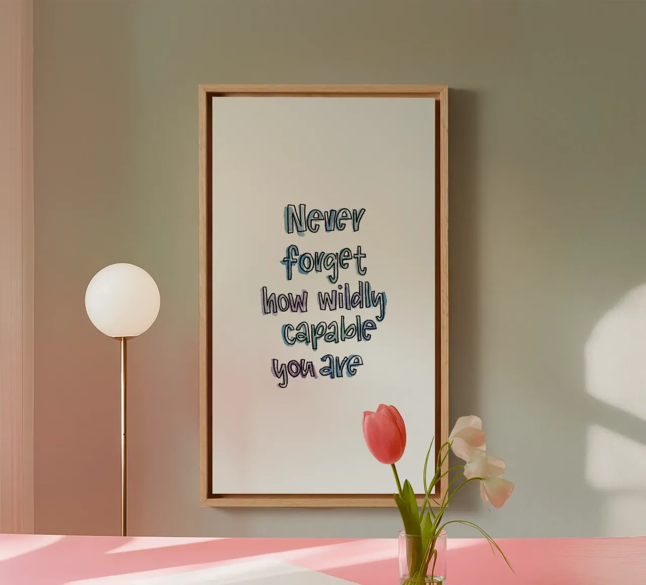 Wildly Capable tela con Cornice a cassetta da Brushmeetspaper