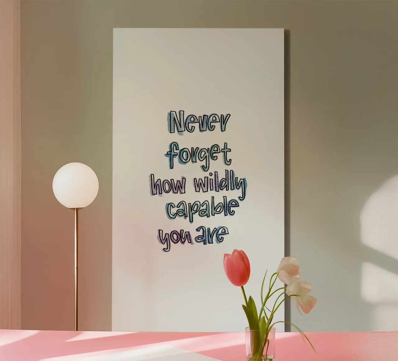 Wildly Capable tela con Cornice a cassetta da Brushmeetspaper