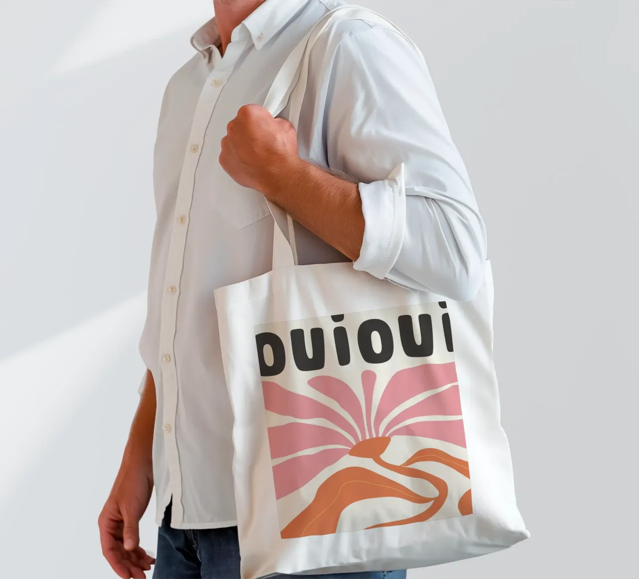Oui Oui borsa in juta da PurePeachStudio