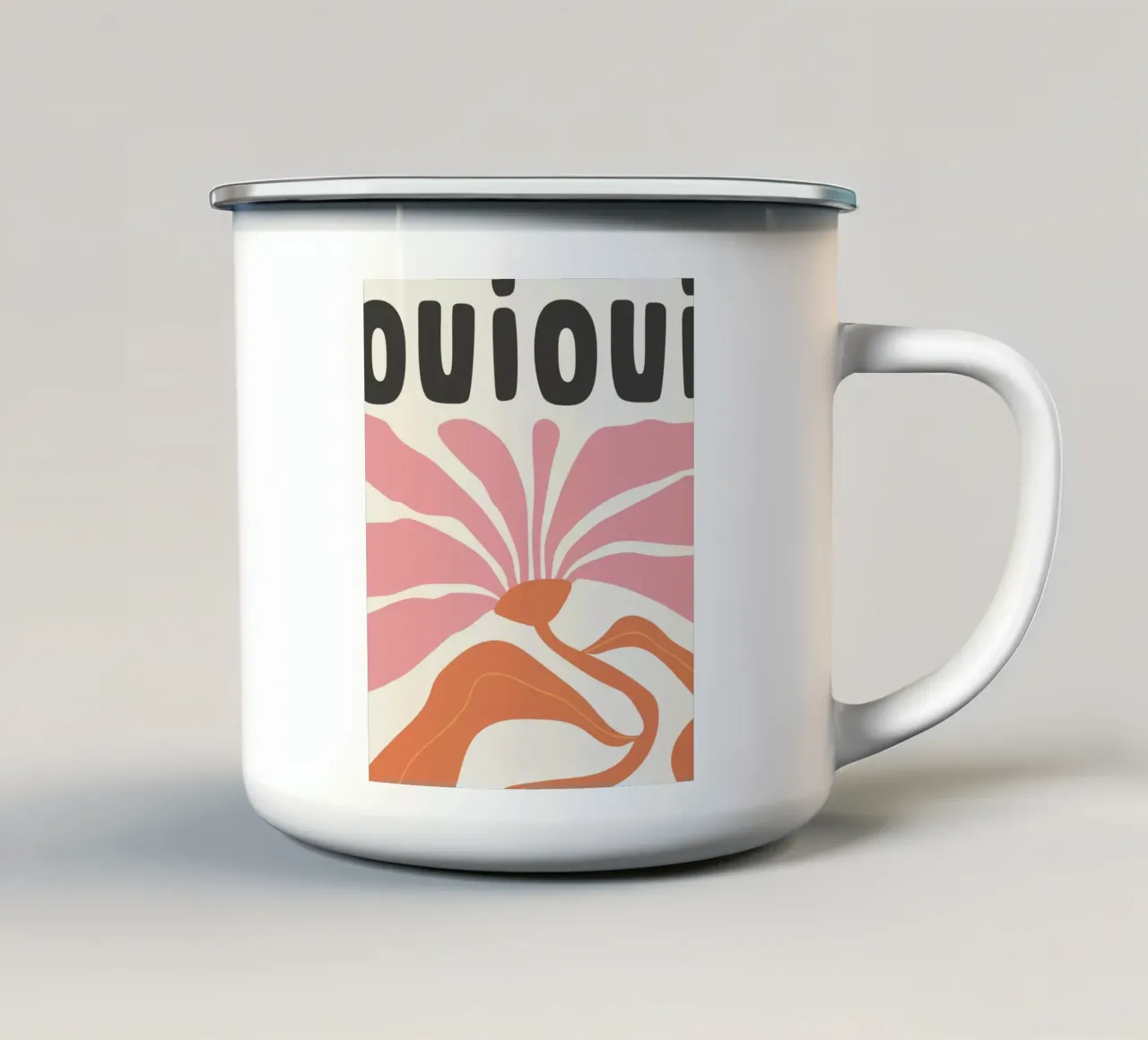 Oui Oui tazza in smalto da PurePeachStudio