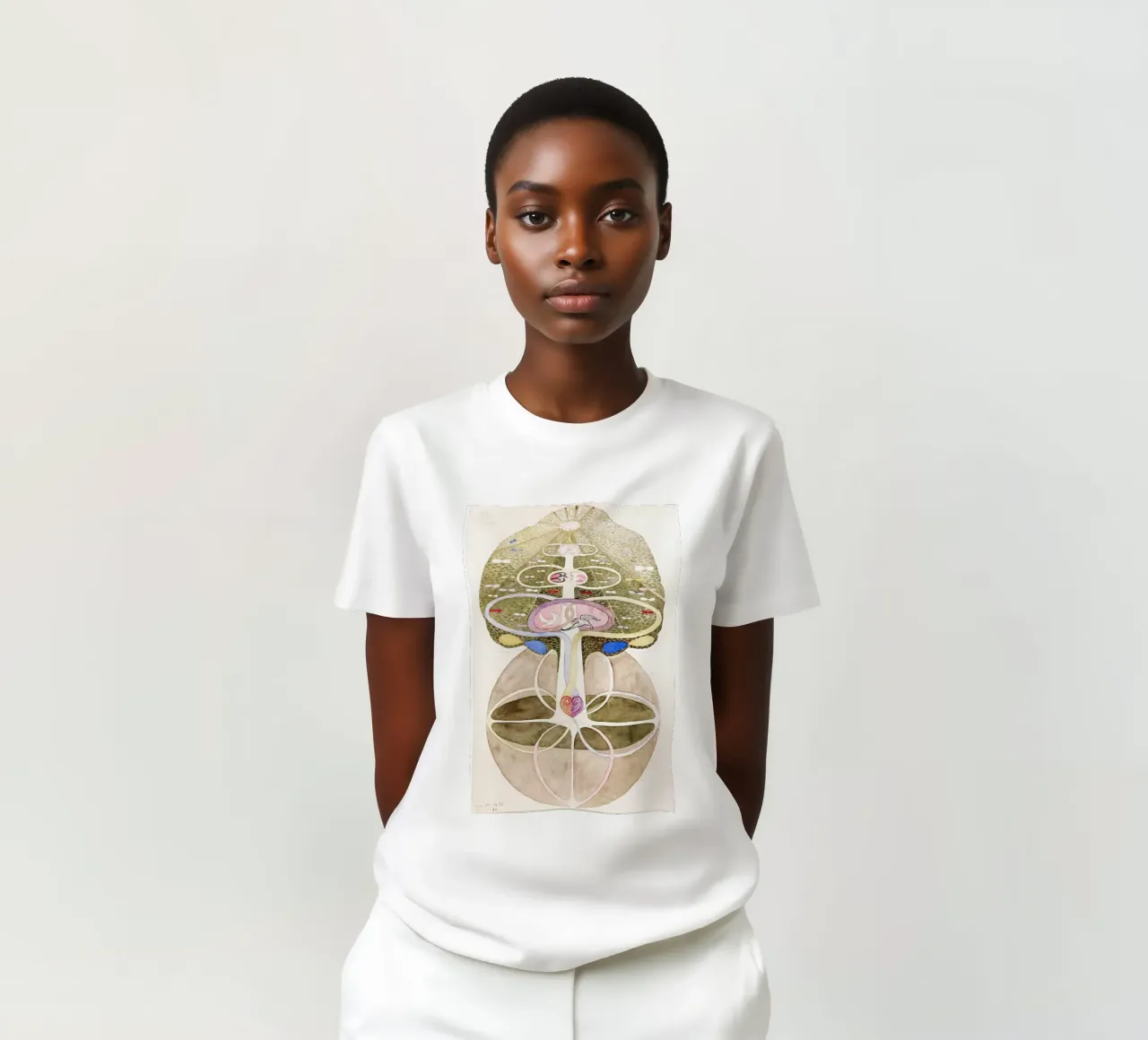 Hilma af Klint L'albero della conoscenza n. 1 t-shirt da Venus Art