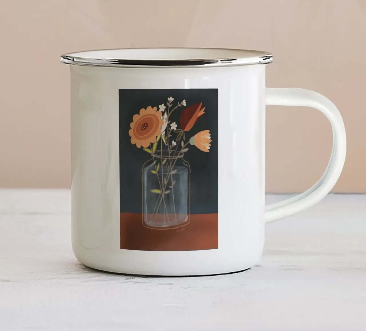 Fiori d'autunno tazza in smalto da Beeeplan