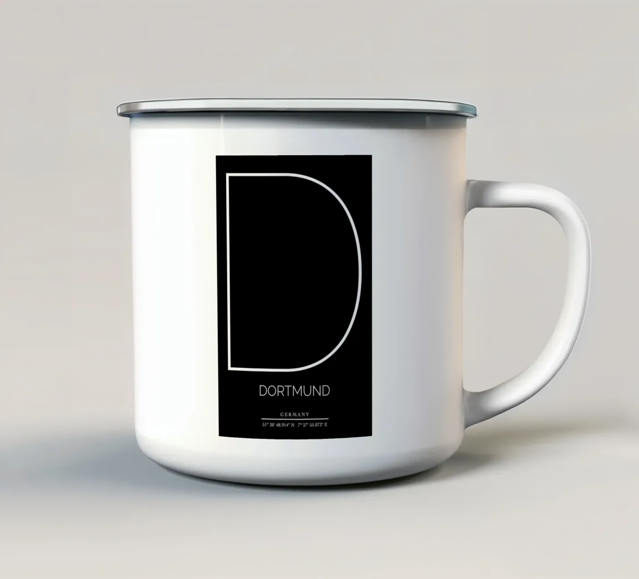 DORTMUND -  black tazza in smalto da CityLights