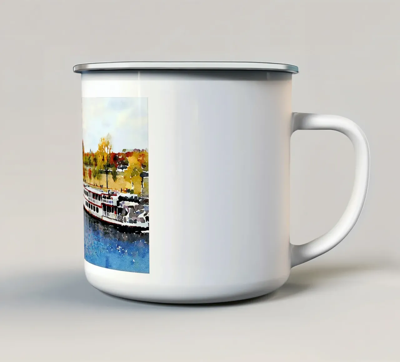 A Parigi tazza in smalto da Massimo Frascogna
