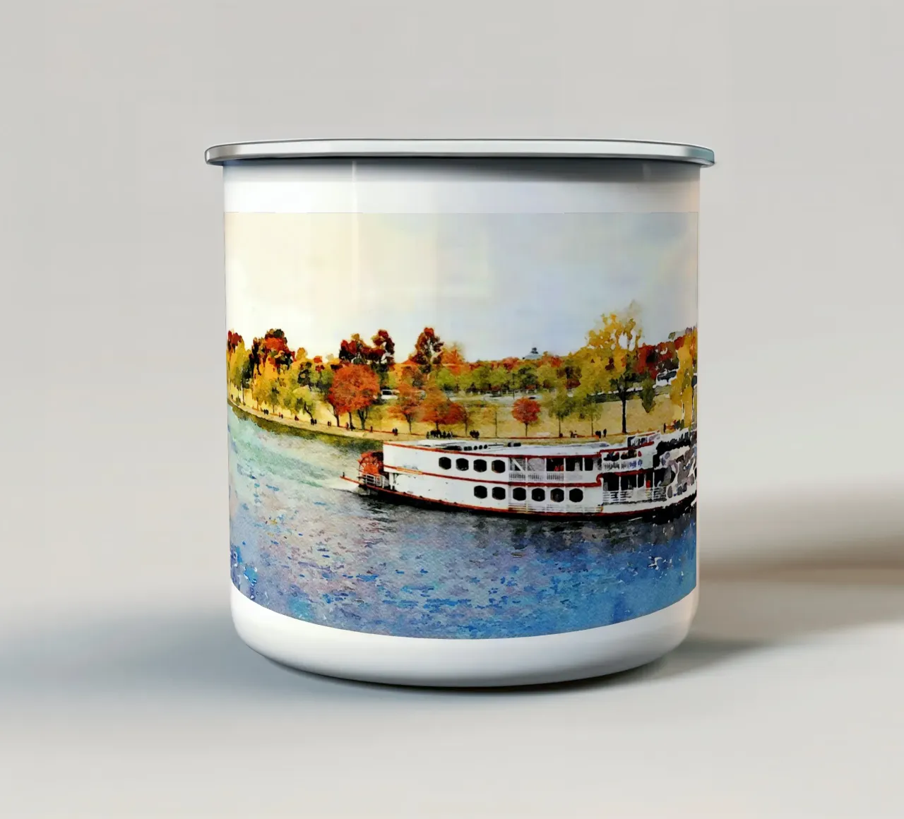 A Parigi tazza in smalto da Massimo Frascogna