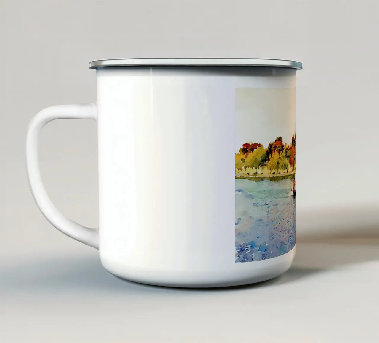 A Parigi tazza in smalto da Massimo Frascogna