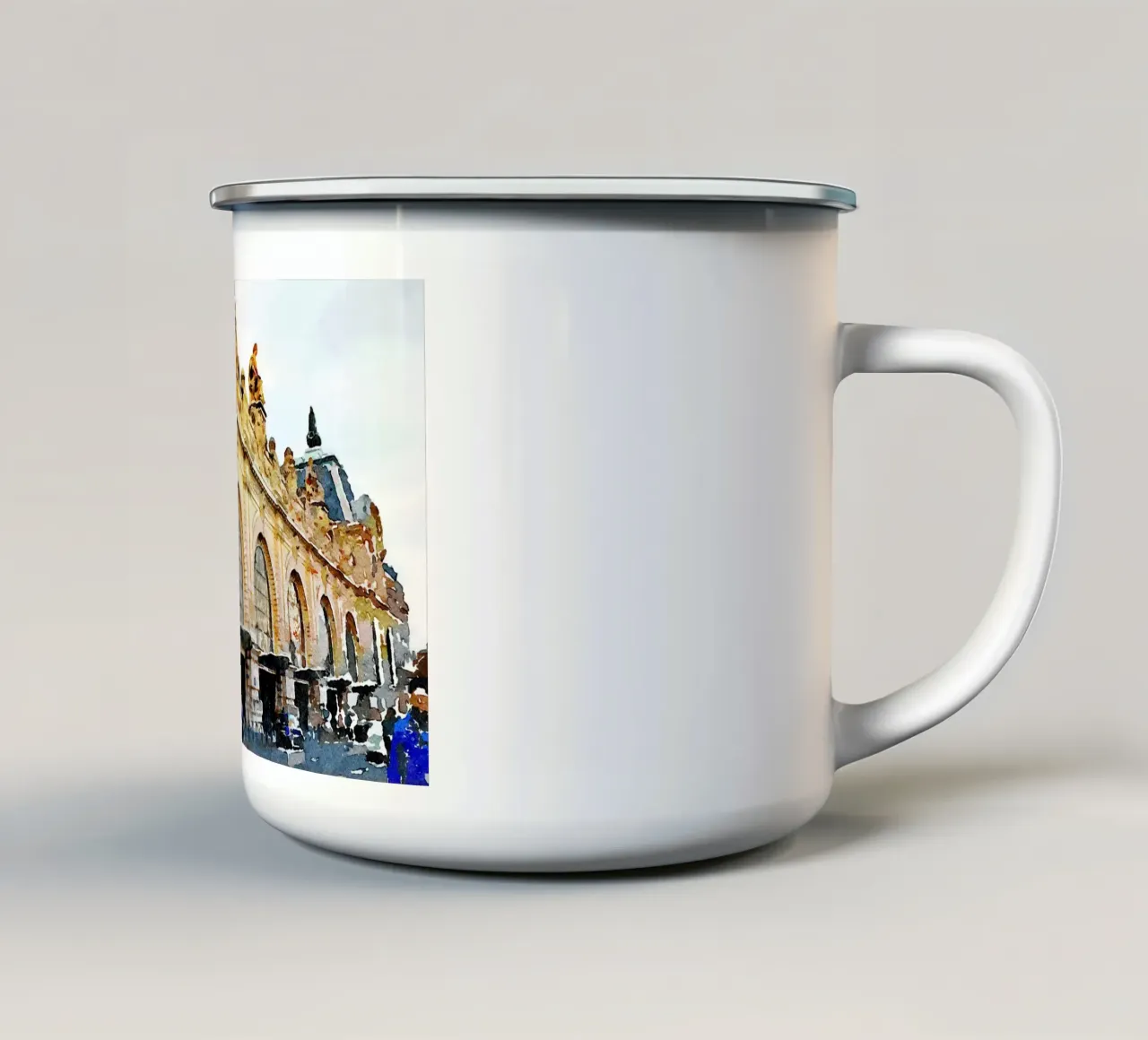 A Parigi tazza in smalto da Massimo Frascogna