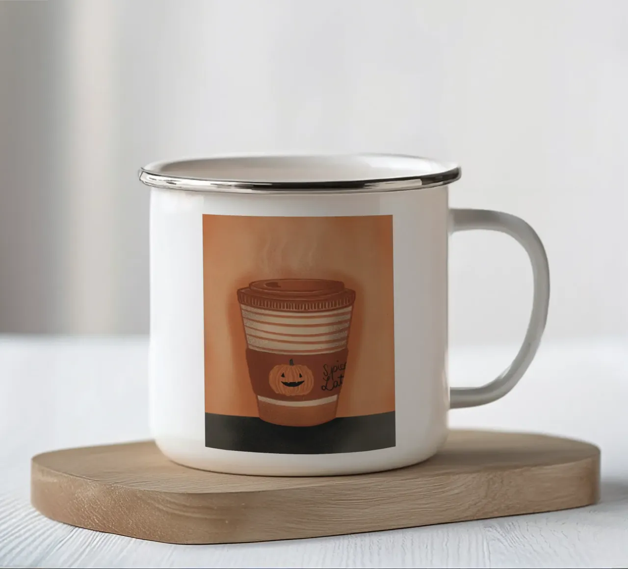 Kürbiskaffee tazza in smalto da Beeeplan