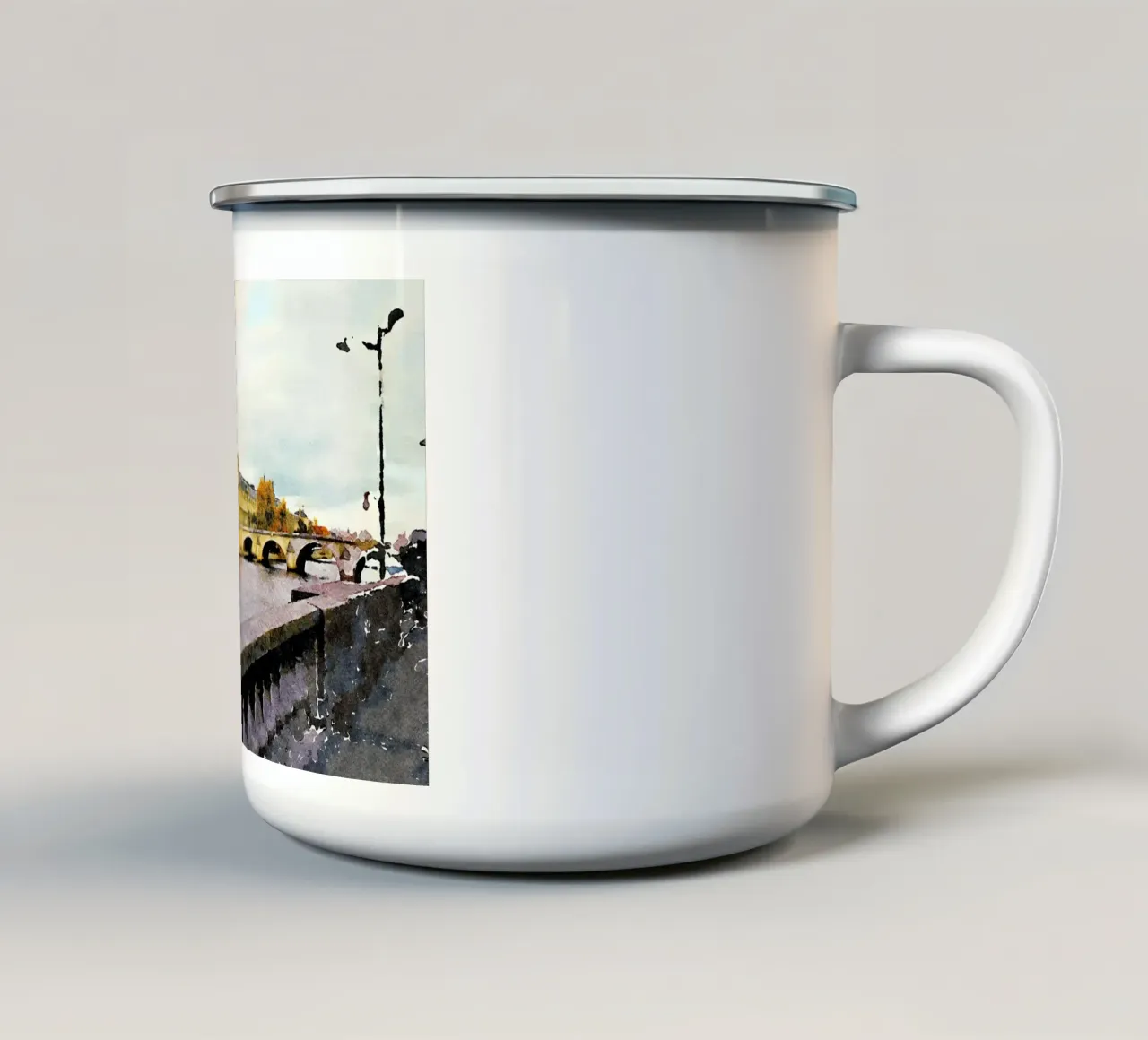 A Parigi tazza in smalto da Massimo Frascogna