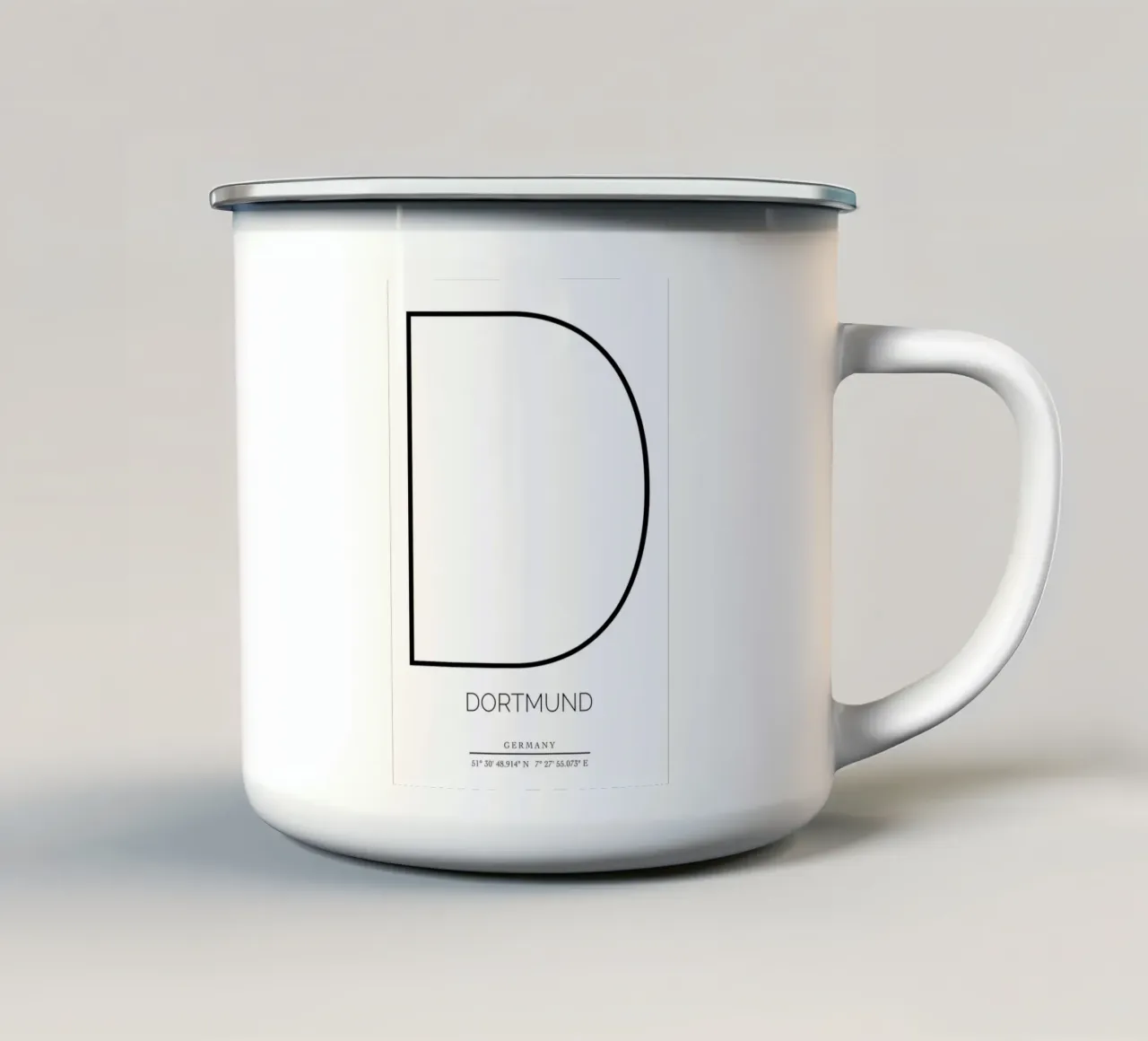 DORTMUND -  white tazza in smalto da CityLights