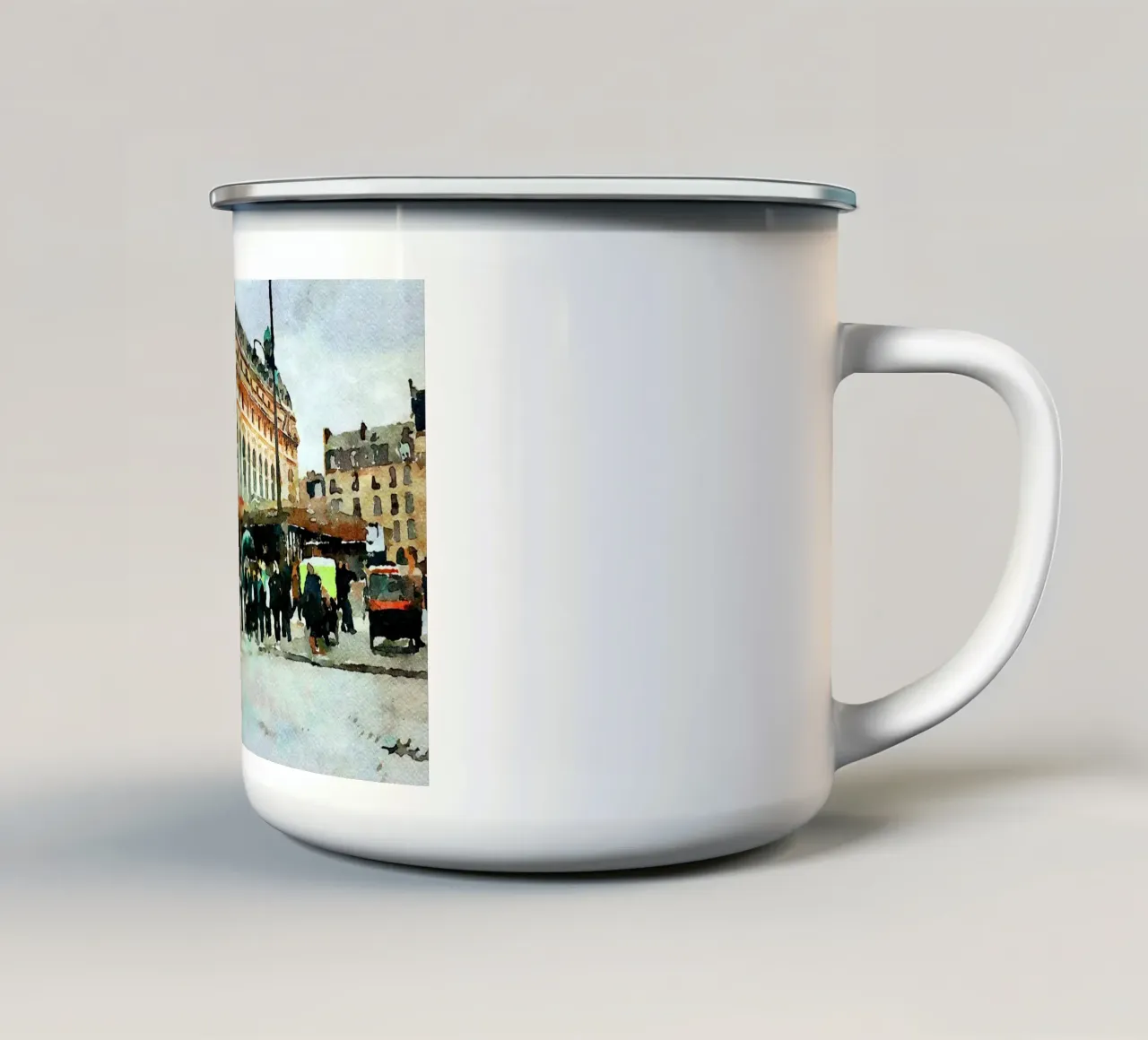 A Parigi tazza in smalto da Massimo Frascogna