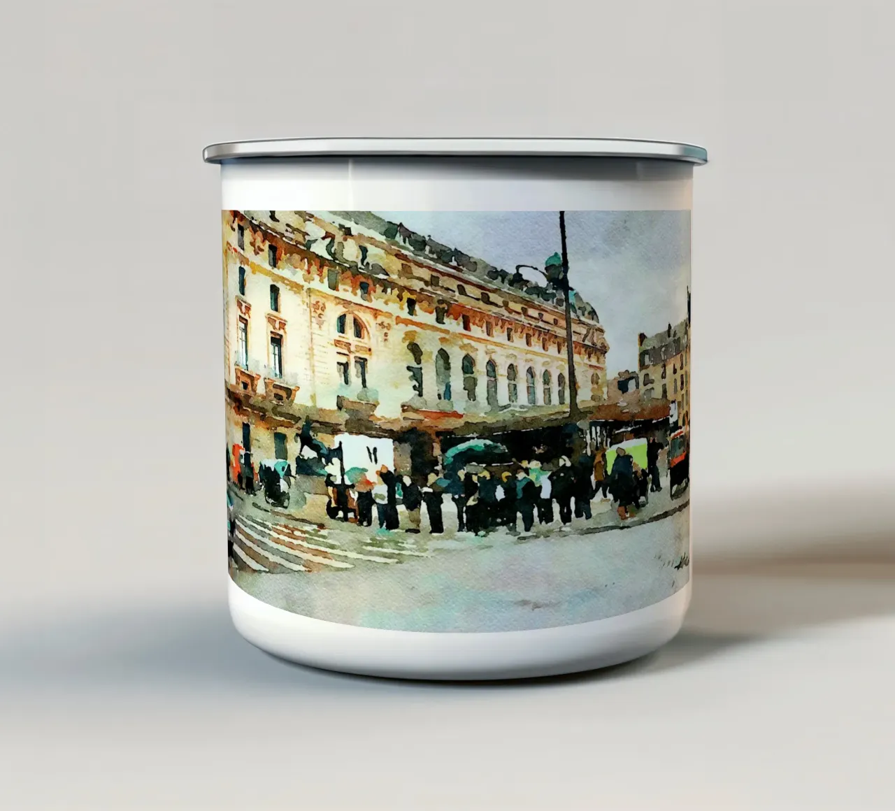 A Parigi tazza in smalto da Massimo Frascogna