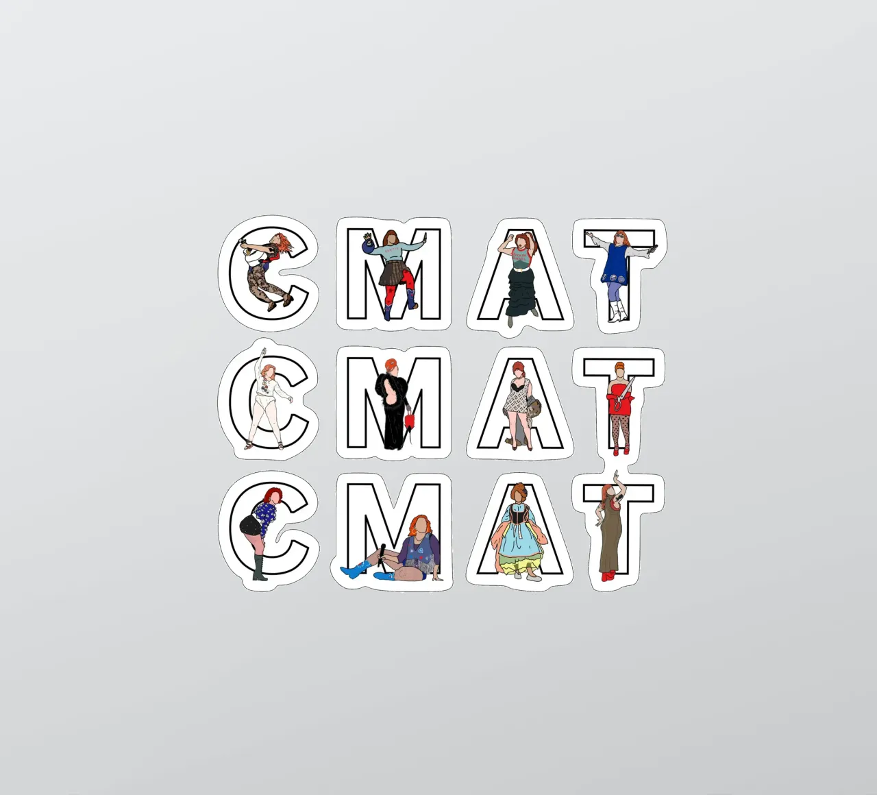 The Many Styles of CMAT adesivo da Melty Shirts