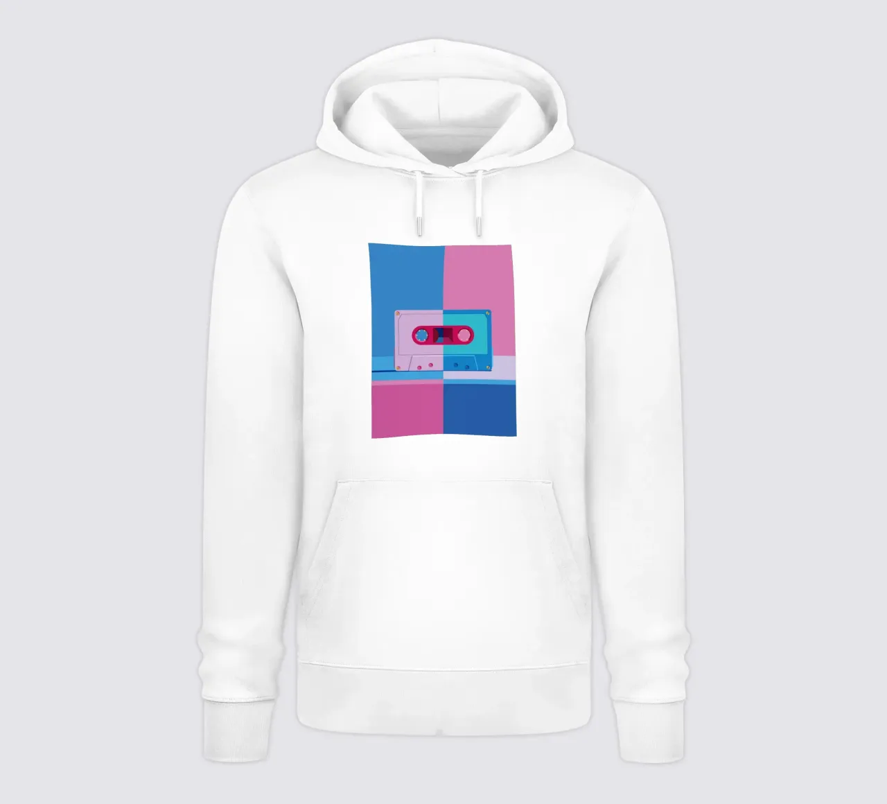 Musik Kassette Colorblocking felpa con cappuccio da DARIA IVANOVNA