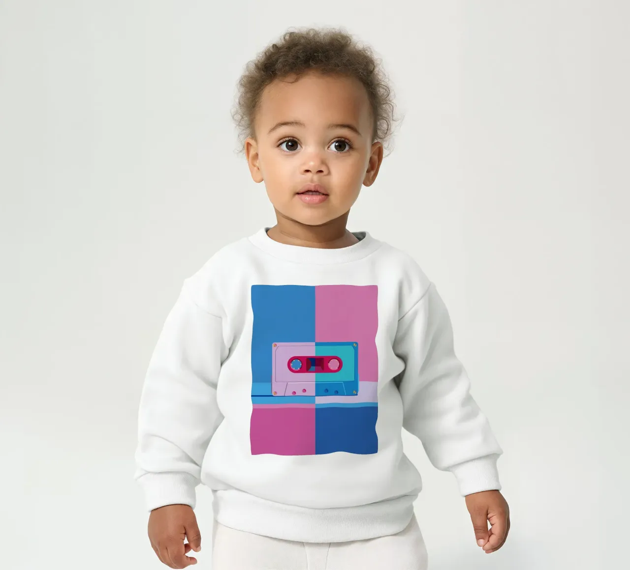 Musik Kassette Colorblocking felpa neonato da DARIA IVANOVNA
