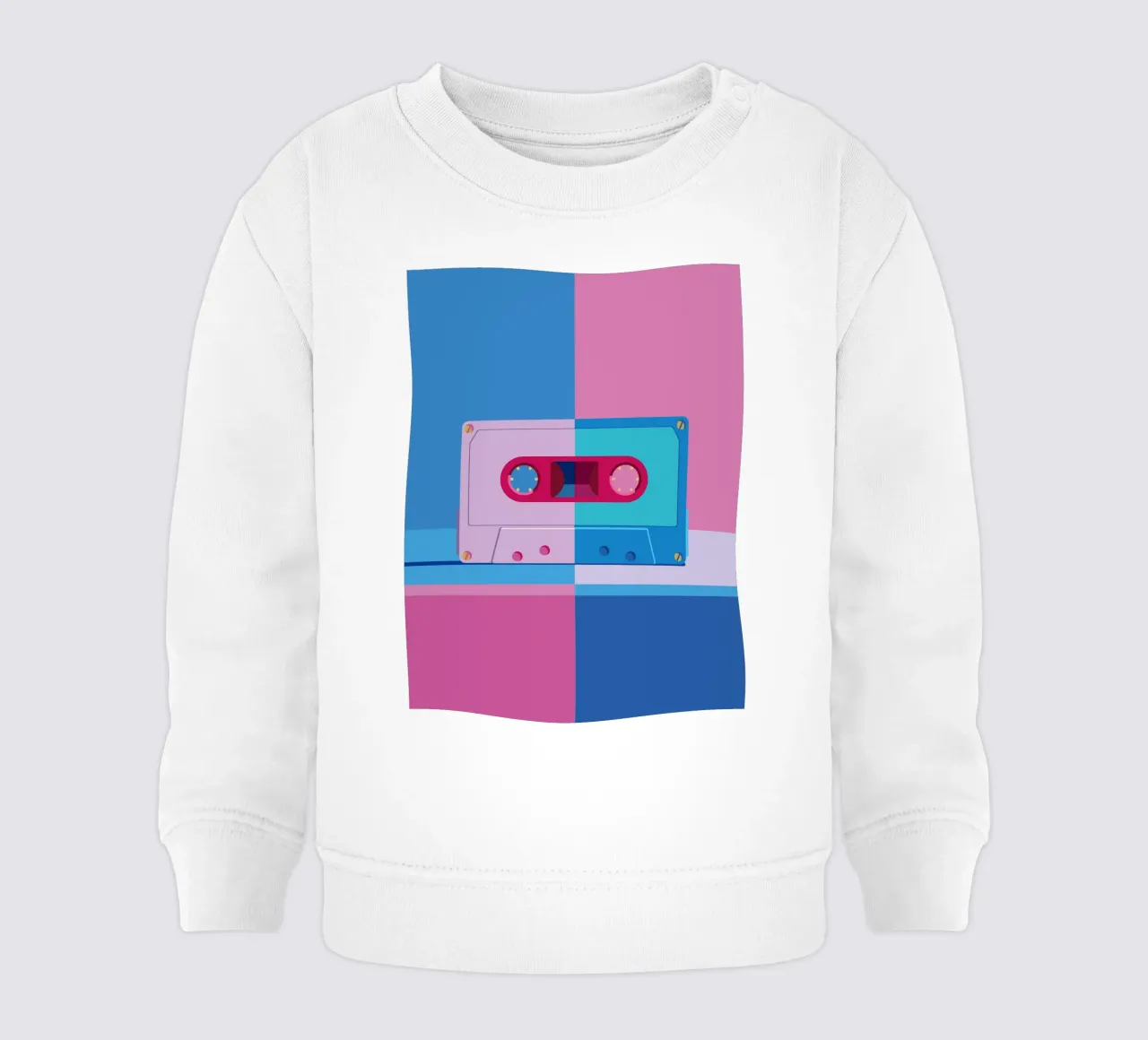Musik Kassette Colorblocking felpa neonato da DARIA IVANOVNA