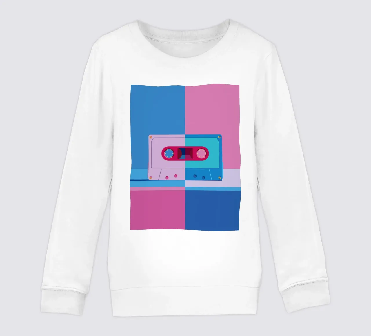 Musik Kassette Colorblocking felpa bambino da DARIA IVANOVNA