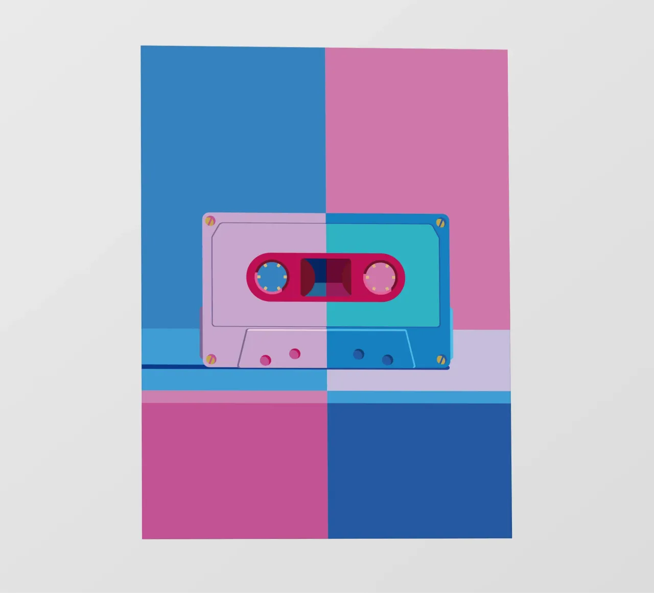 Musik Kassette Colorblocking telo in pvc da DARIA IVANOVNA