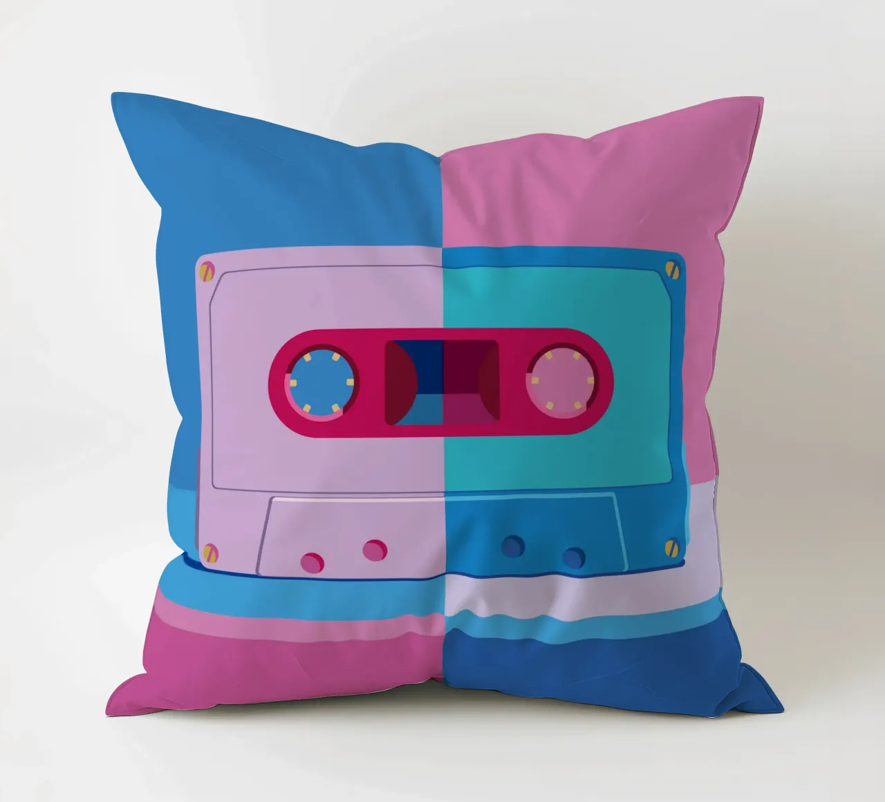Musik Kassette Colorblocking cuscino da DARIA IVANOVNA