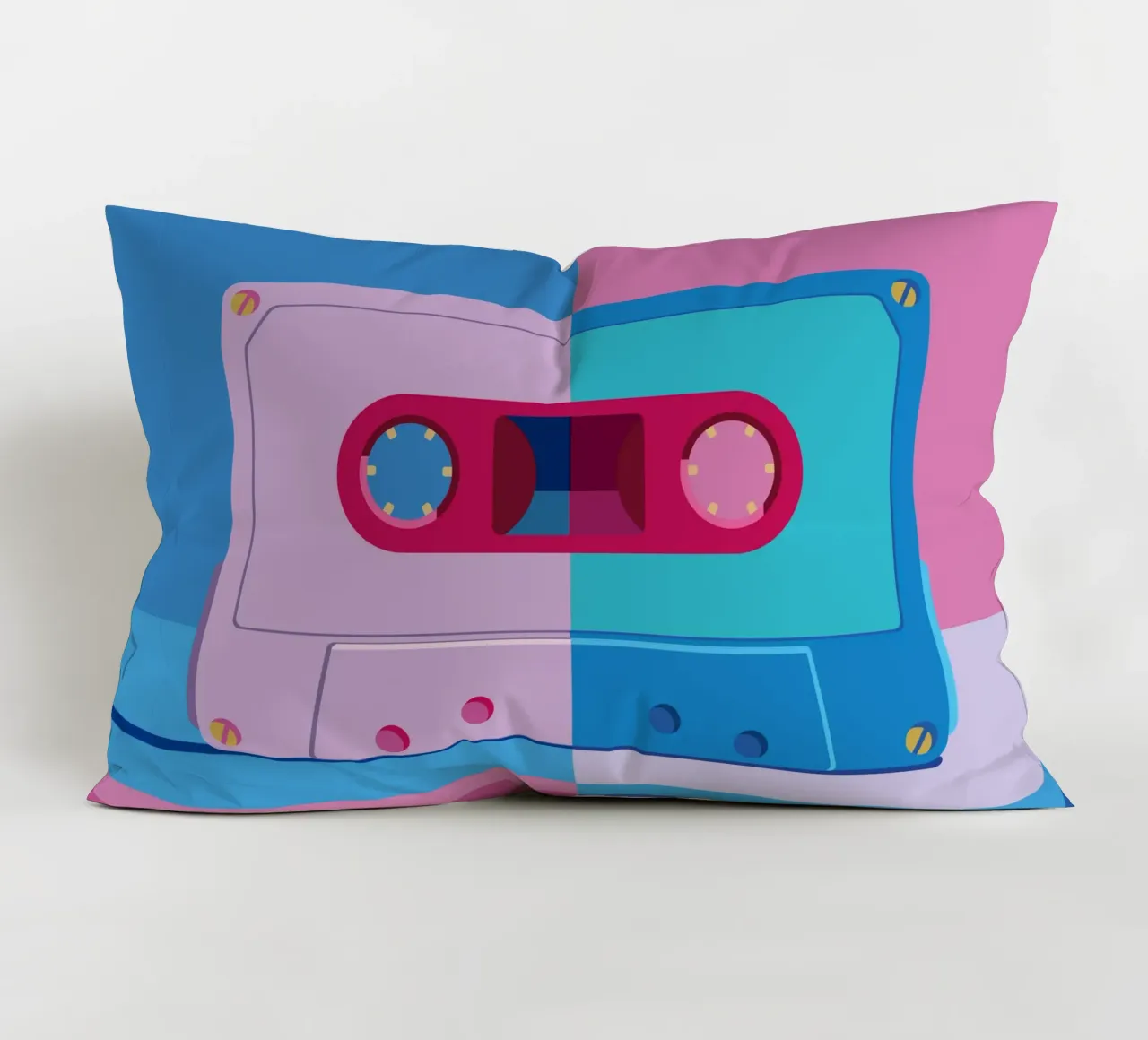Musik Kassette Colorblocking cuscino da DARIA IVANOVNA