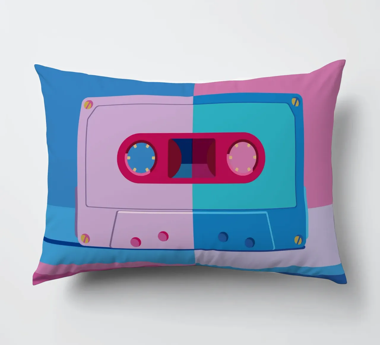 Musik Kassette Colorblocking cuscino da DARIA IVANOVNA
