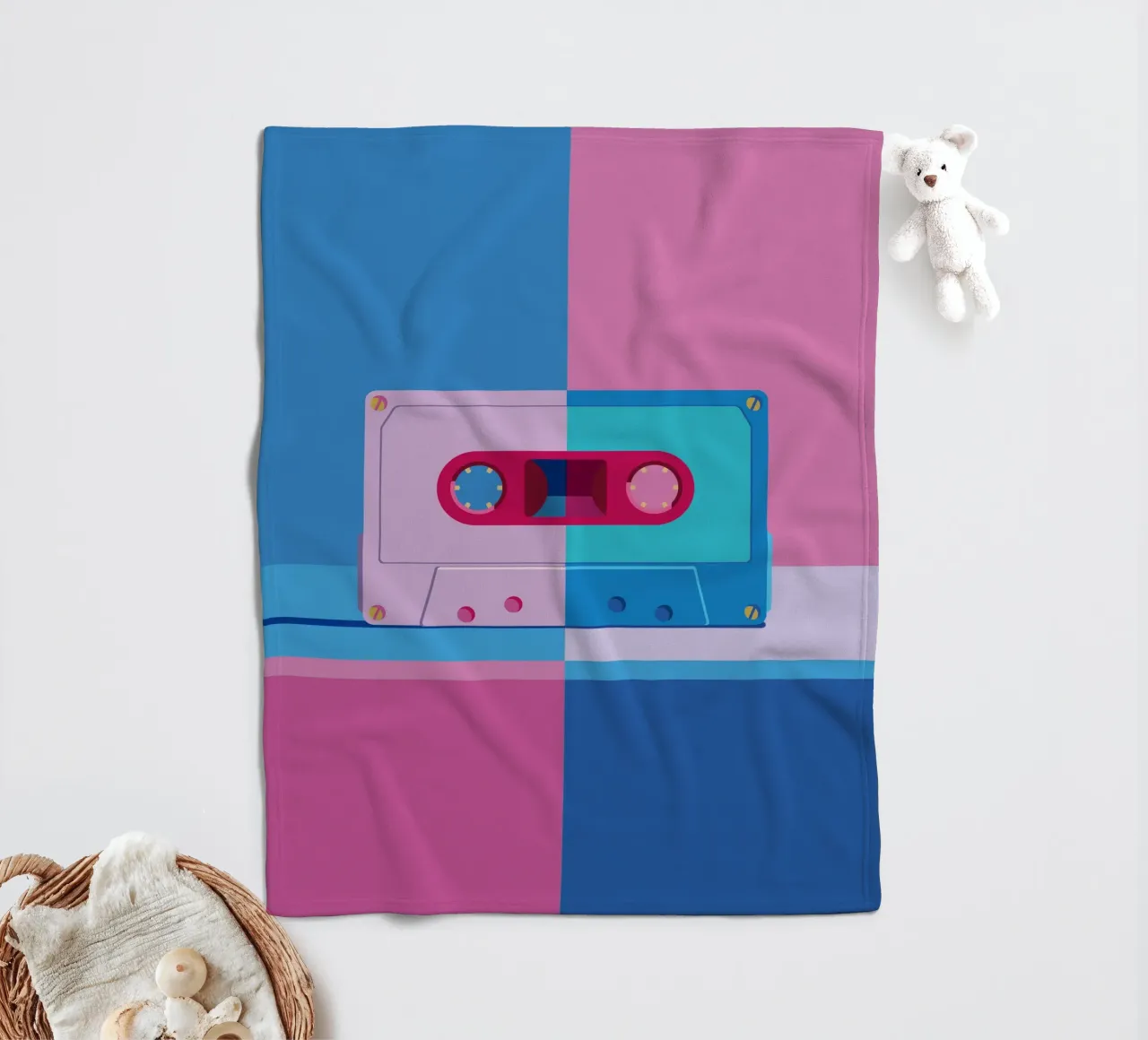 Musik Kassette Colorblocking coperta in pile da DARIA IVANOVNA