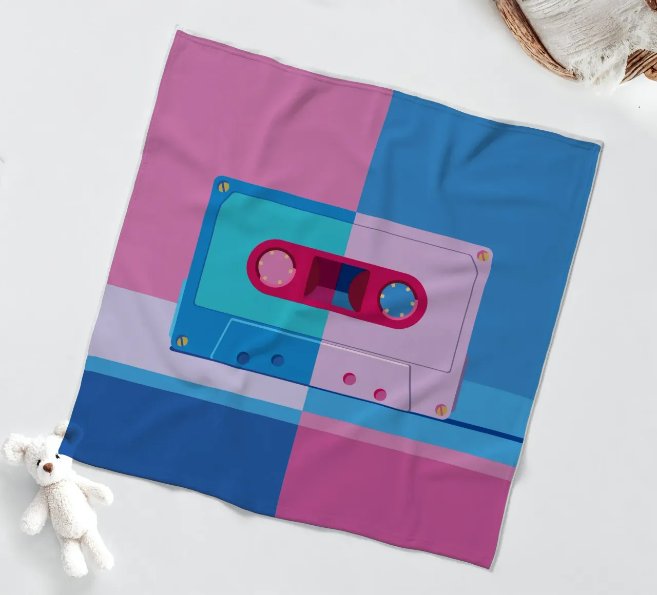 Musik Kassette Colorblocking coperta in pile da DARIA IVANOVNA