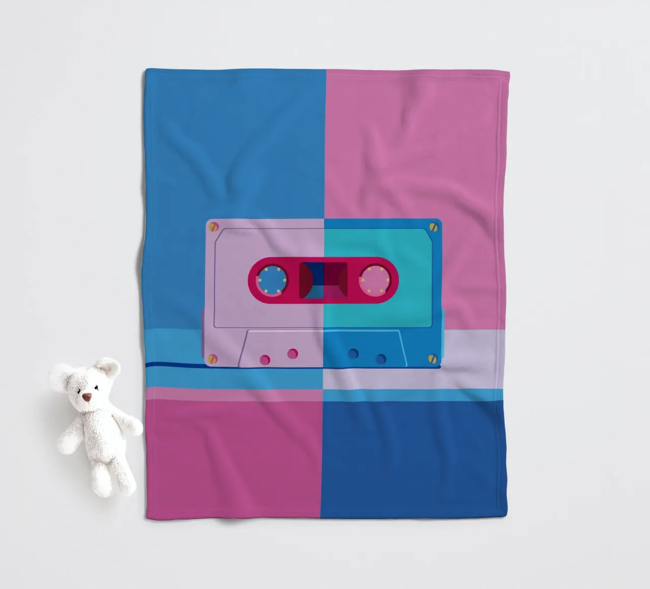 Musik Kassette Colorblocking coperta in pile da DARIA IVANOVNA