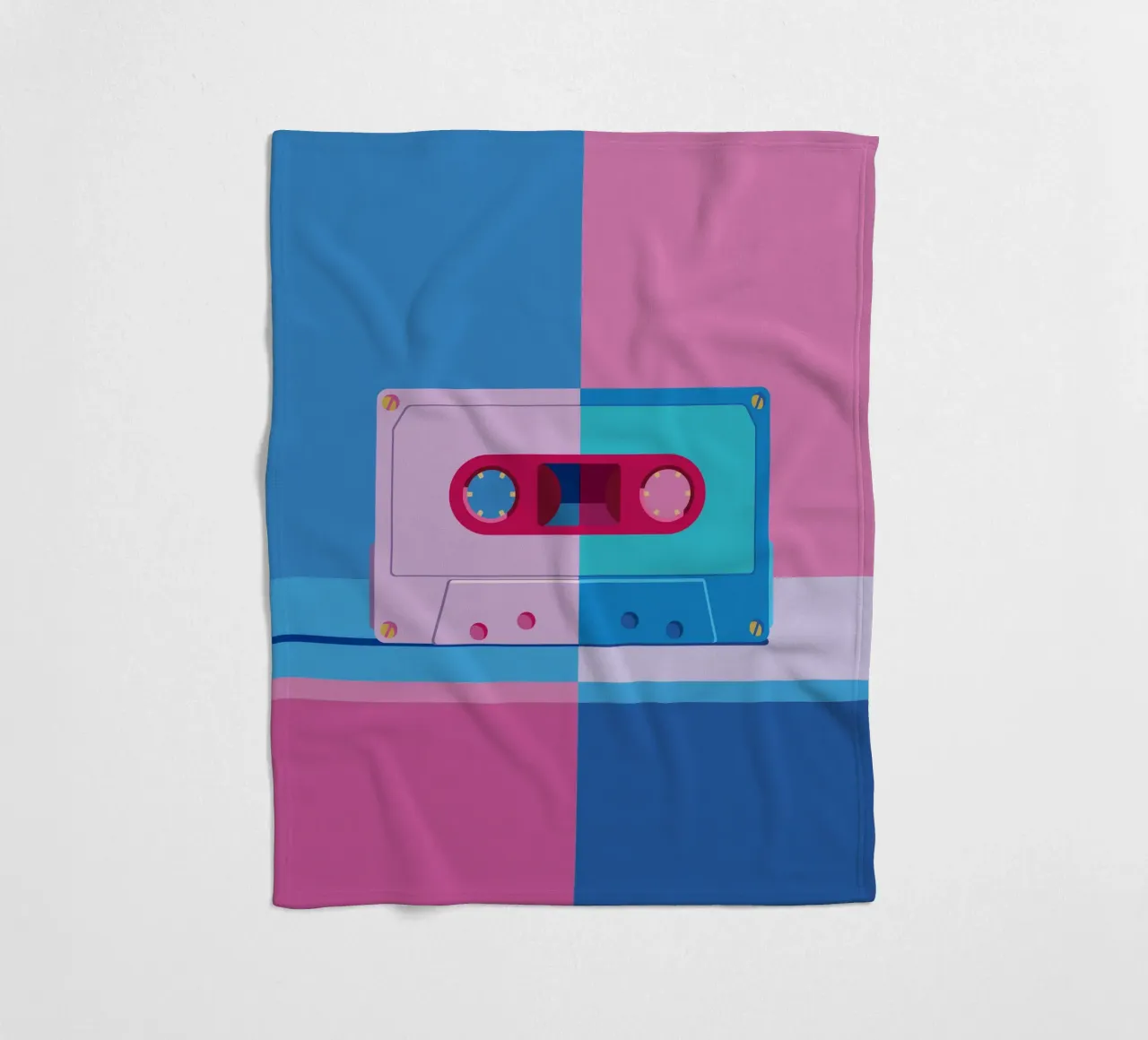 Musik Kassette Colorblocking coperta in pile da DARIA IVANOVNA