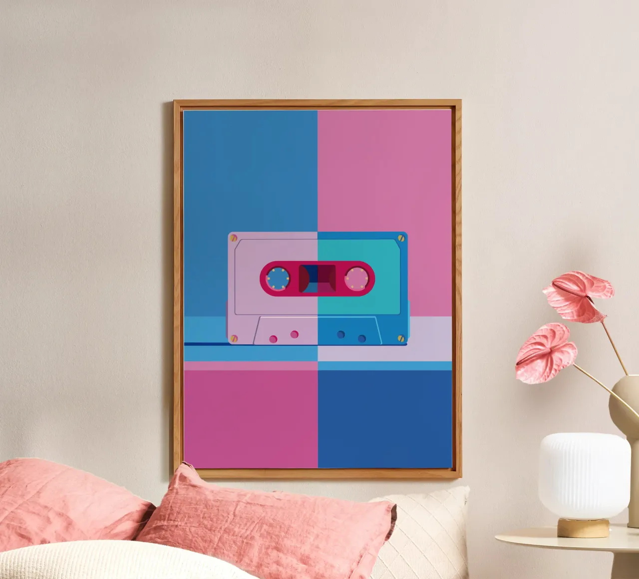 Musik Kassette Colorblocking alluminio dibond da DARIA IVANOVNA