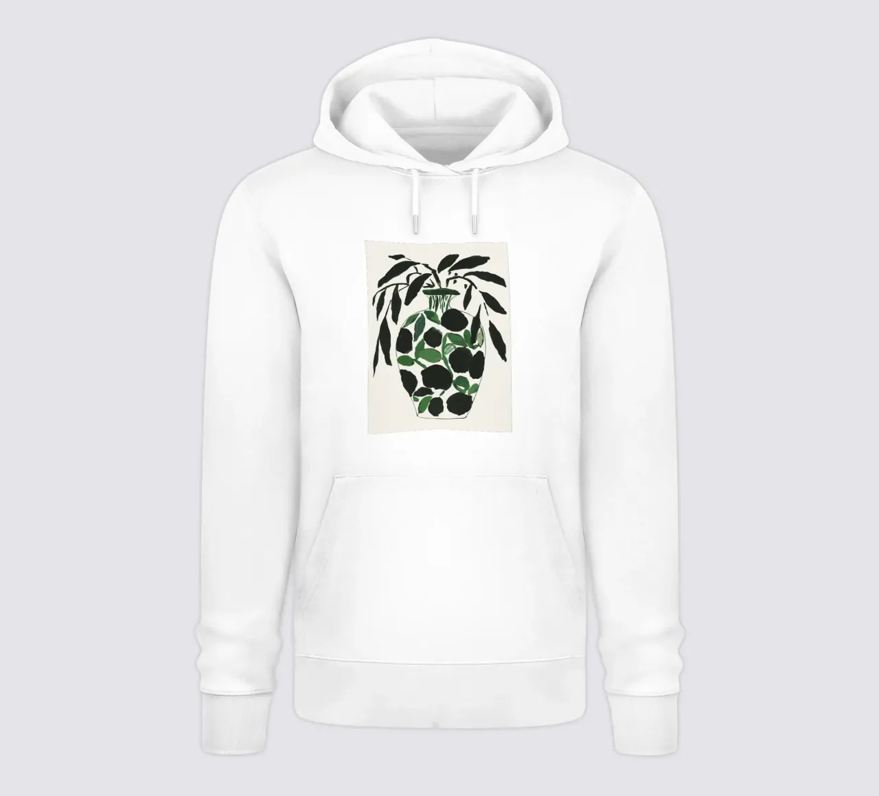 Natura morta verde e nera felpa con cappuccio da ThingDesign