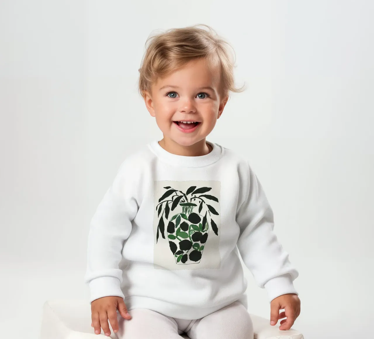 Natura morta verde e nera felpa neonato da ThingDesign