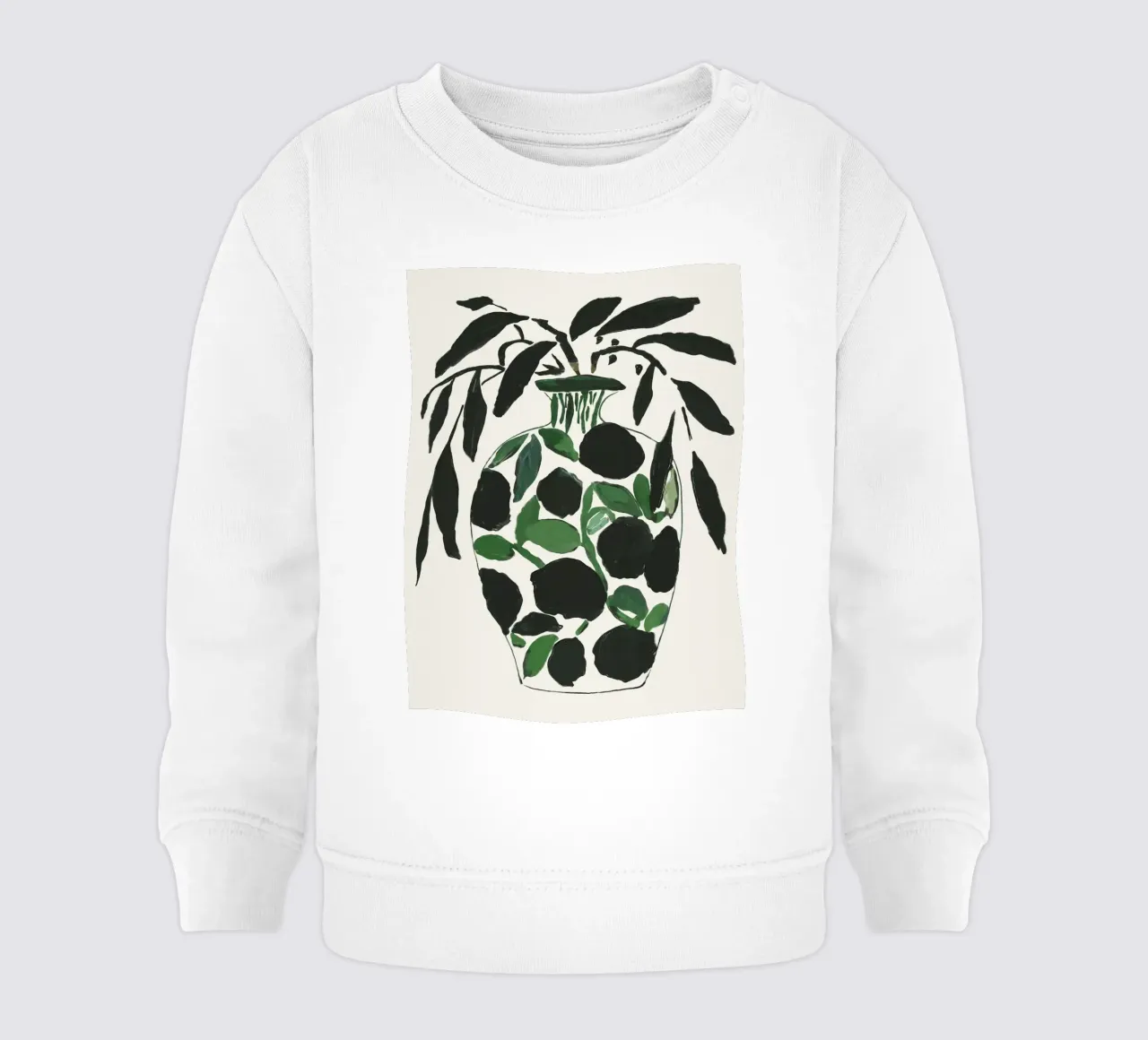 Natura morta verde e nera felpa neonato da ThingDesign