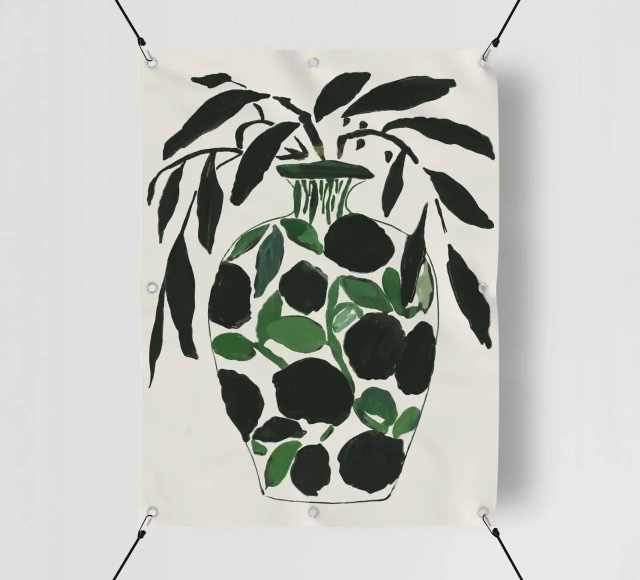 Natura morta verde e nera telo in pvc da ThingDesign